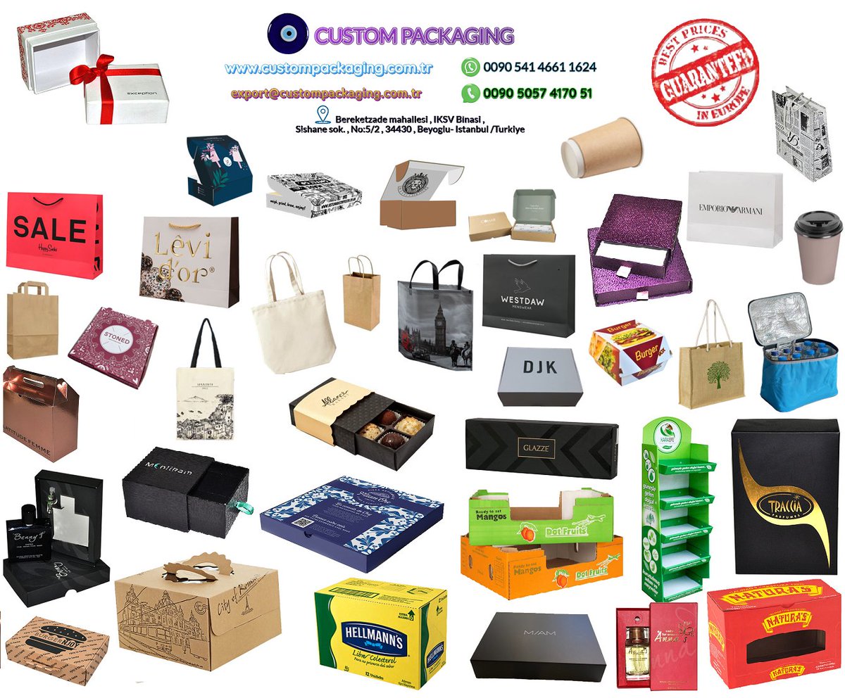 CUSTOM PACKAGING 
custompackaging.com.tr
#packing , #packaging, #paperpackaging ,#foodpackaging , #cottonbags , #nonwovenbags , #doypack , #corrugated , #luxuryboxes , #paperbags ,#pizzaboxes , #foodcontainers , #custompackaging