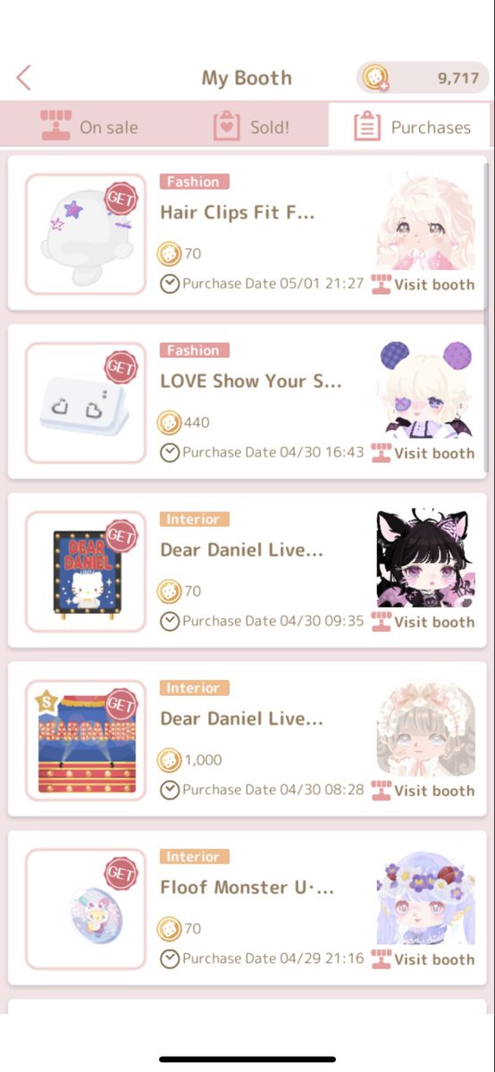 smile market purchases + the mousey eyes in the last hour for a decent price 😋💗