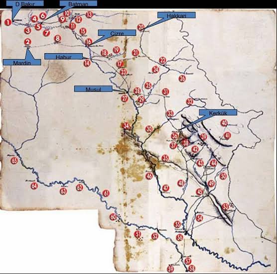 Sultan Abdülhamid han’ın belirlediği petrol haritası bugüne ışık tutuyor.
Cûdî Gabar belirlediği bölgelerden sadece biri.
Terörden temizlenen topraklarımızda fazlasını bulmaya imkanımız var.

“Abdülhamid han’ı anlamak her şeyi anlamaktır” sözü tekrar anlam buluyor.
Rahmetle🌹