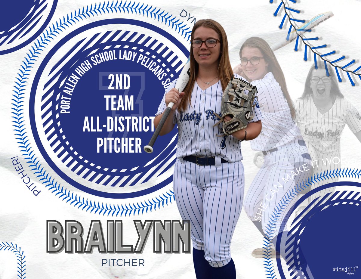 PelsSoftball's tweet photo. Congratulations to Senior Brailynn Amond on receiving 2nd Team All-District Pitcher! We are so proud of you! 💙🥎 @PortAllenPels https://t.co/lRpzdLgXIl
