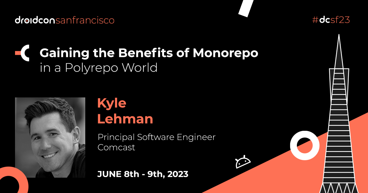 📣 Thrilled to announce that <a href="/kyhule/">Kyle Lehman</a> will be speaking at #dcsf23 📣 In this session, you'll learn how you can employ tactics in your #Gradle builds that will have your polyrepo behaving more like a monorepo. 

Read the full abstract here: sf.droidcon.com/kyle-lehman/