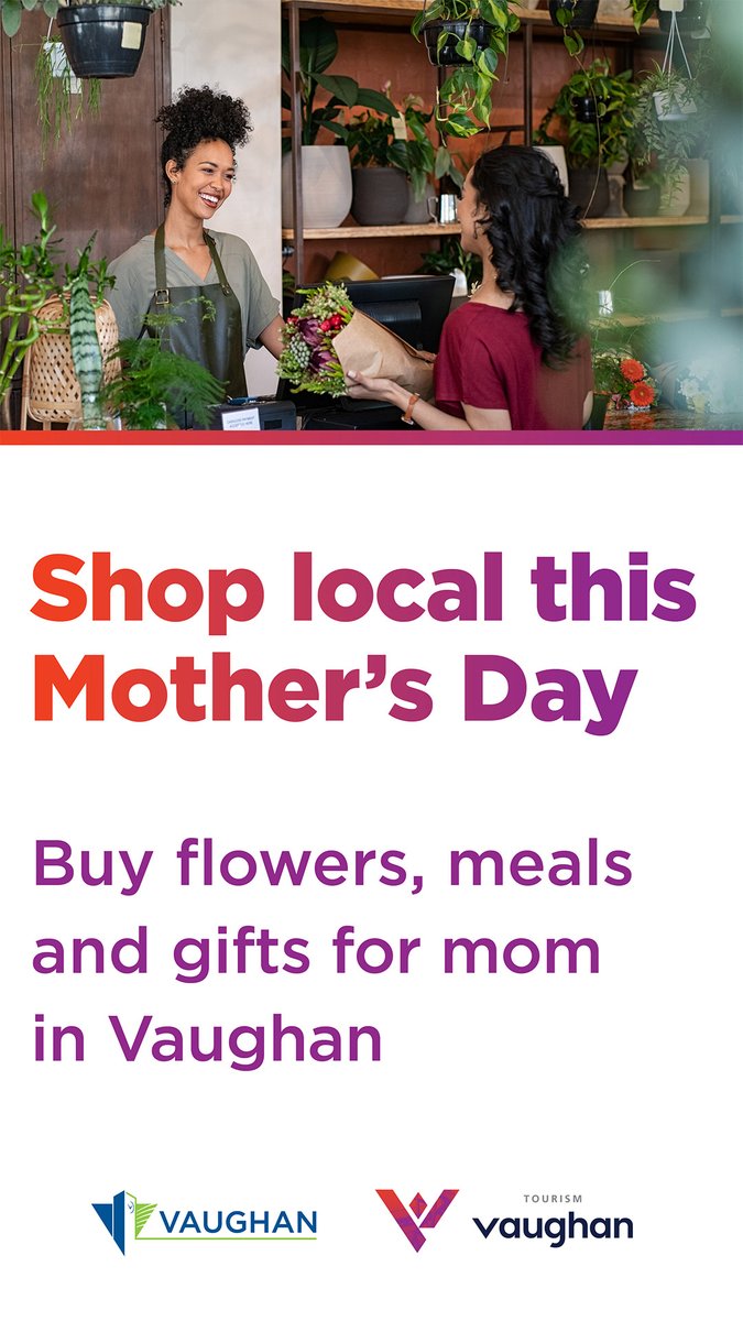 For the love of mom, shop local this Mother’s Day! You can get everything you need to show the moms in your life just how much you care – right here in Vaughan! Learn more: vaughan.ca/news/shop-loca…