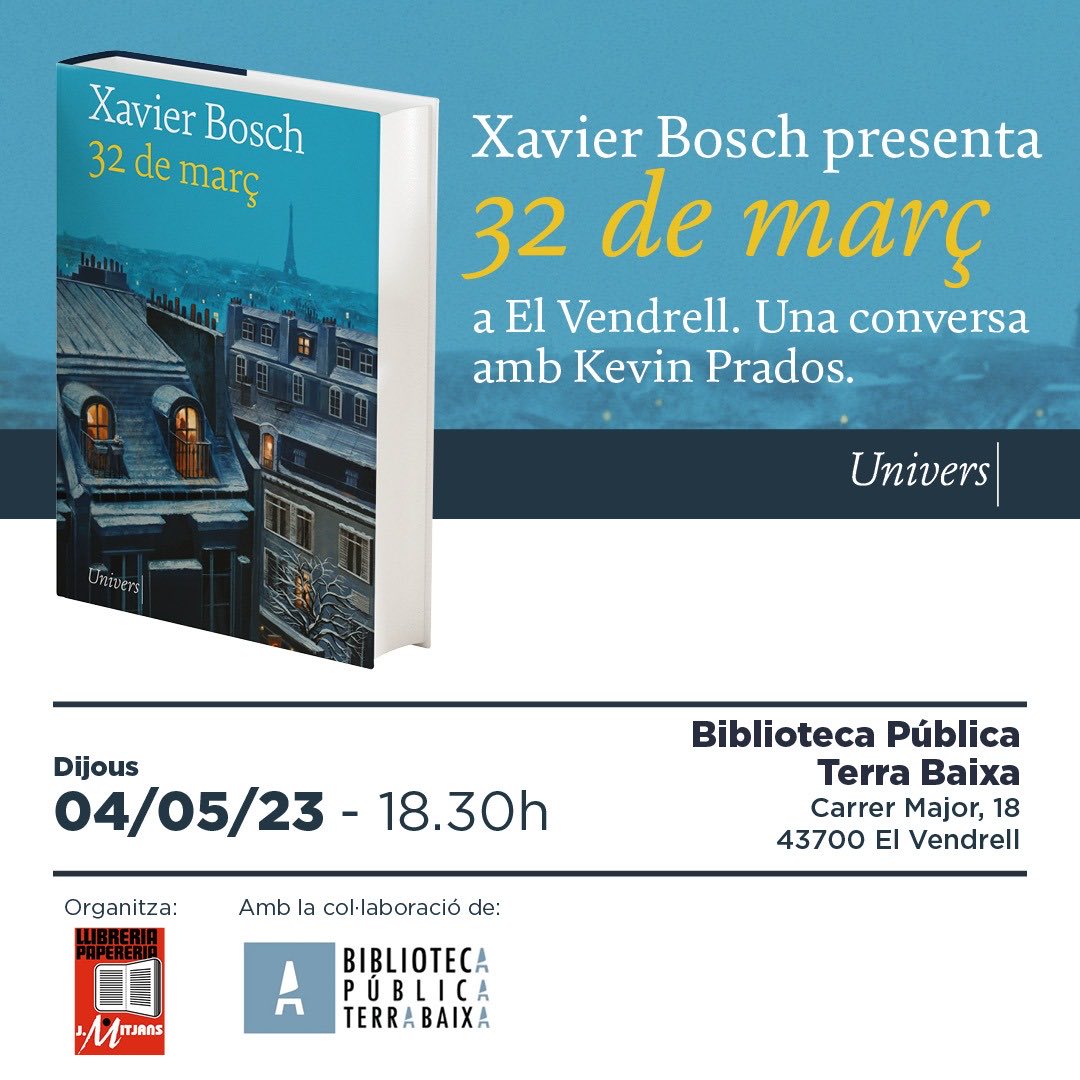 xavierbosch's tweet photo. Demà serà 32 de març a El Vendrell. Amb moltes ganes de reprendre la gira. https://t.co/T0dXKg6cgu