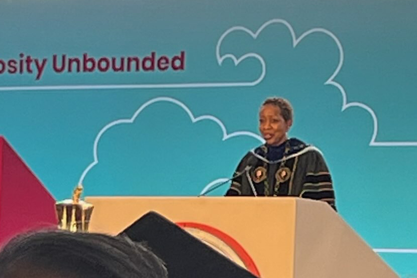 MaryEKlotman's tweet photo. It was wonderful to recently celebrate former @DukeU leaders assuming such important leadership roles nationally -- Sally Kornbluth, President of @MIT, and Valerie Ashby, President of @UMBC. https://t.co/n72R5BohP0