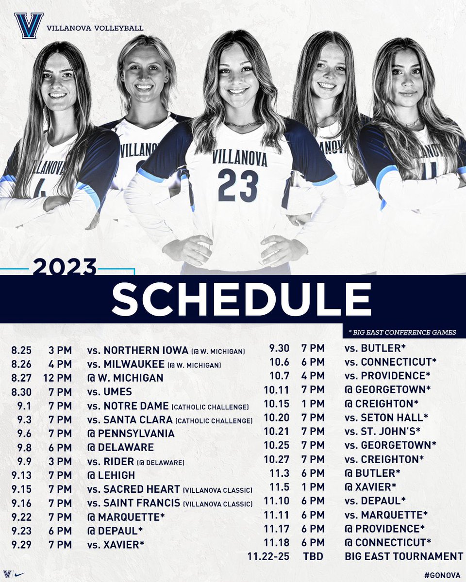 Villanova 2025 Calendar Helene Grissel