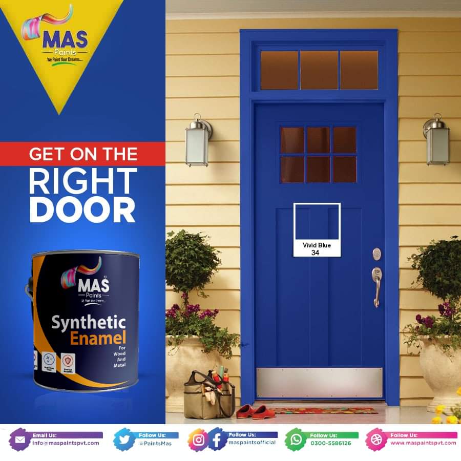 PaintsMas's tweet photo. Choose only the best kind of paint for your expensive doors!
MAS Paints, a name you can trust!
#maspaints #woodseries #homedecorideas #painting #wallpaint #wall #design #interior #painter #MASPaintsPAK #bestpaints #creative #art #liquidinsipiration #stayathom #MASPaints https://t.co/Tkjkgsub2E