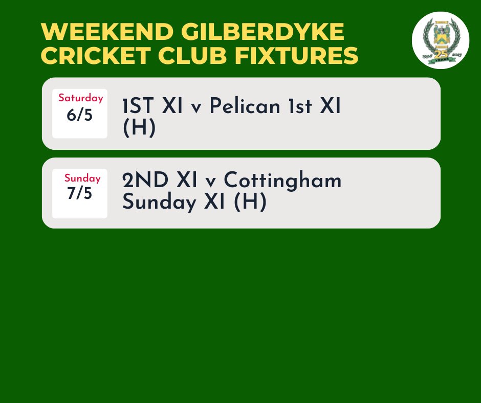 Double header at Ingview this #CoronationWeekend as the 1st XI face Pelican 1st XI on Saturday, while the 2nd XI entertain Cottingham on Sunday. Spectators welcome.
