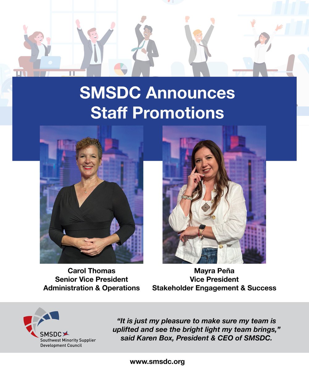 Congratulations to SMSDC’s new leadership team! #leadership #mbe #supplierdiversity #nmsdc #smsdc