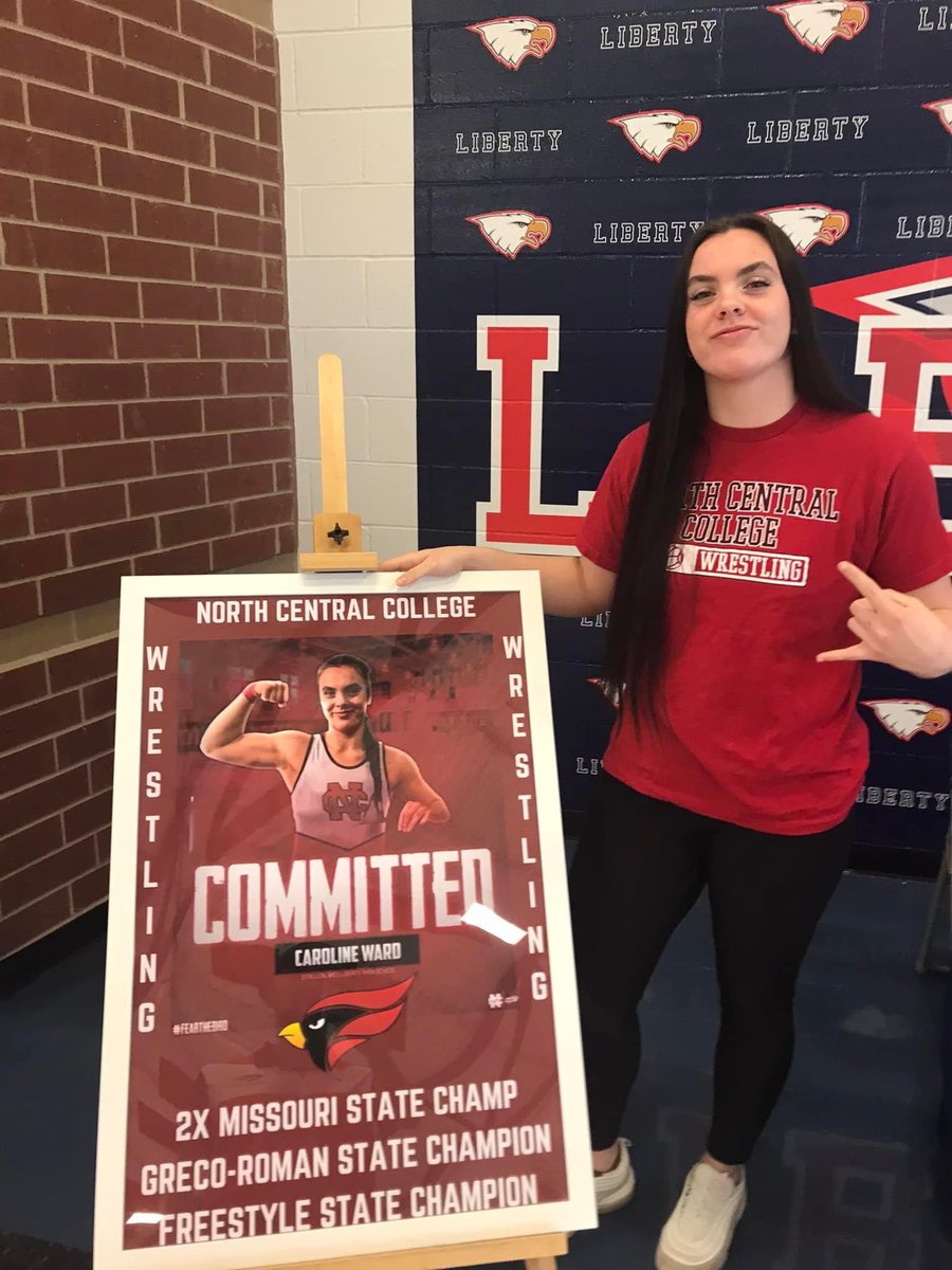Cannot tell you how proud I am of this girl! Caroline Ward congrats on your commitment to North Central College. <a href="/LadiesWrestle/">Lady Eagle Wrestling, Liberty (Wentzville) HS</a>