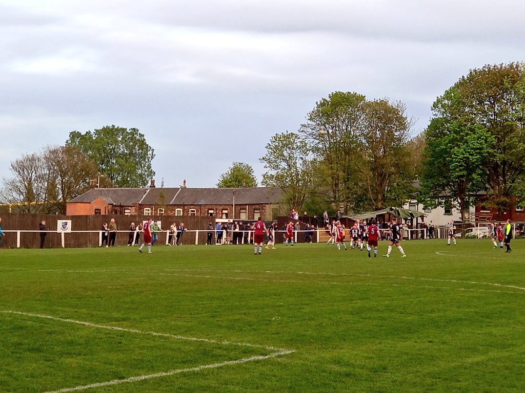 Wednesday night @westlancsleague action as @stonecloughfc1 were beaten 3-1 by @LSGFC at Fox Park. The result sees Lostock St Gerards promoted and Stoneclough relegated #Groundhopping