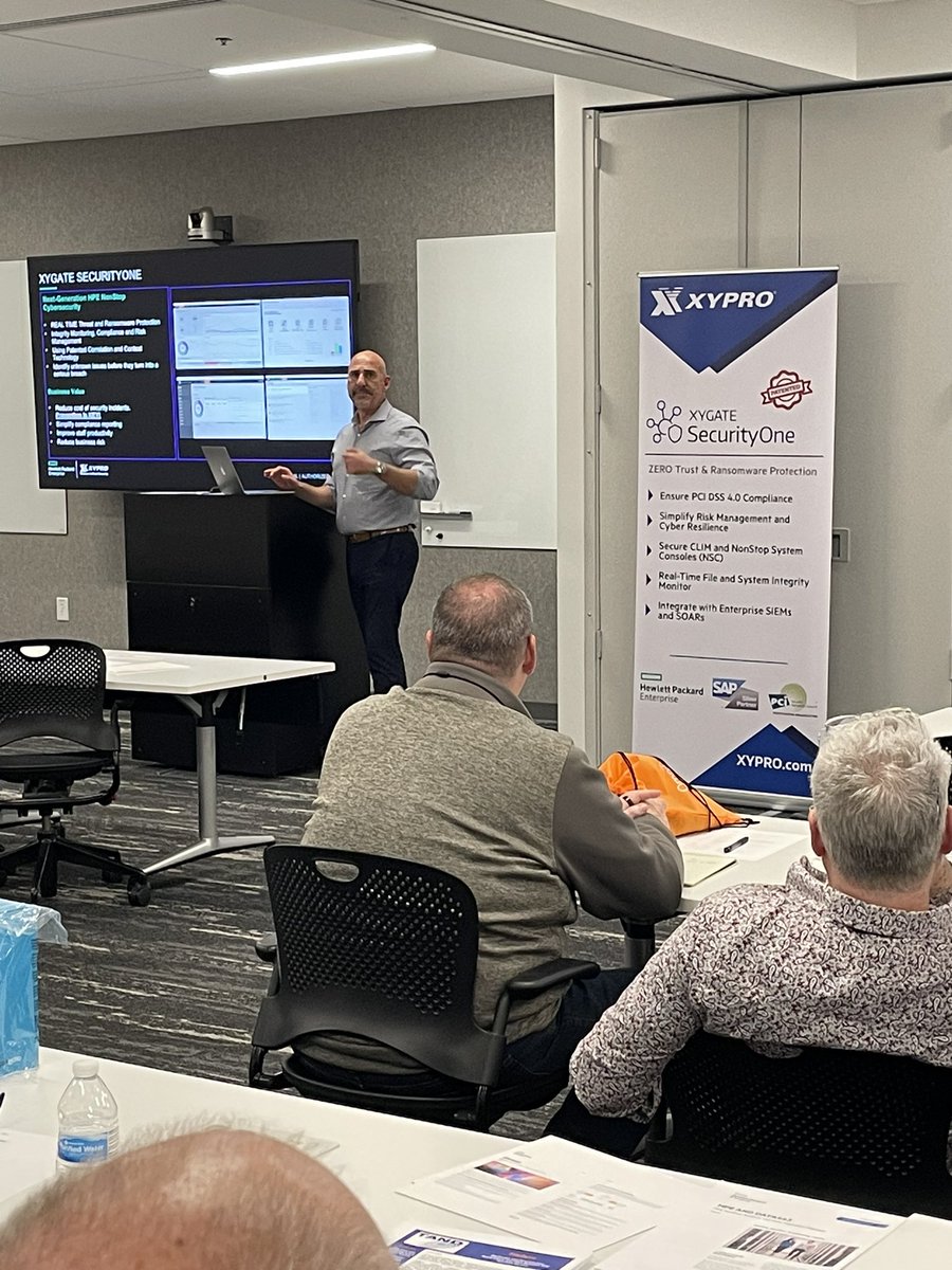 Chief Product Officer <a href="/SteveTcherchian/">Steve Tcherchian</a> presents #SecurityOne #ransomware protection #pcidss 4 #FIM #compliance at #ATUG <a href="/HPE_Compute/">HPE Servers and Systems</a> <a href="/Connect2NonStop/">Connect2NonStop</a> #HPENonStop