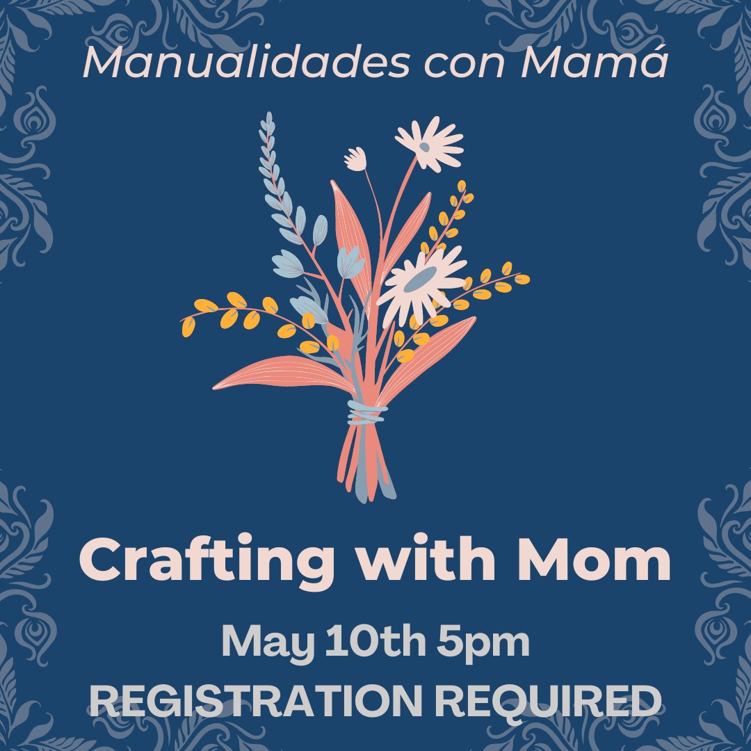 Treat mom to an afternoon of crafting at  Alhambra Library on May 10. Please register each participant at alhambralibrary.org/events

Invite a mamá a una tarde de manualidades. Por favor registre a cada participante.

請您的媽媽度過一個舉辦於下午的手工藝製作。每一位參與者都必須注冊.