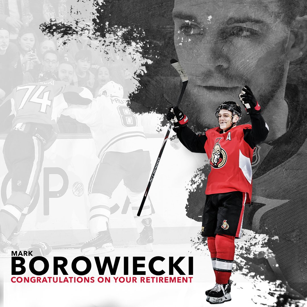 After 458 career games and 375 as a Senator, Mark Borowiecki has announced his retirement from the NHL. Congrats on a great career! 👏

#GoSensGo