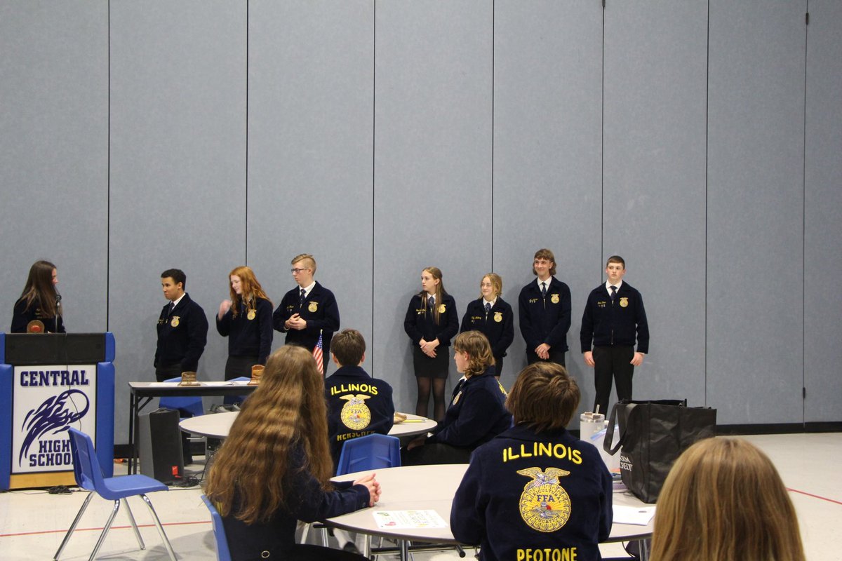 Section10FFA's tweet photo. Congratulations to Morgan Sinn (President), Mark Jones (Vice), Beau Howe (Reporter), Tiffany DeYoung (Secretary), Savannah Kaeb (Treasurer), and Jake Kocher (Sentinel), on becoming the 2023-2024 Section 10 FFA Officers. https://t.co/IjjuaeFjUK