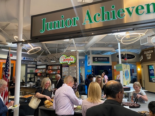 JRIHospitality's tweet photo. Chompie's was proud to sponsor and feed the 2023 Junior Achievement of Arizona 18 Under 18 Award recipients and their guests. It's fantastic to see the bright future these young folks have – already making a difference in our local communities and beyond. https://t.co/metuCclVBL