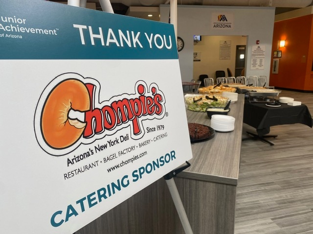 JRIHospitality's tweet photo. Chompie's was proud to sponsor and feed the 2023 Junior Achievement of Arizona 18 Under 18 Award recipients and their guests. It's fantastic to see the bright future these young folks have – already making a difference in our local communities and beyond. https://t.co/metuCclVBL