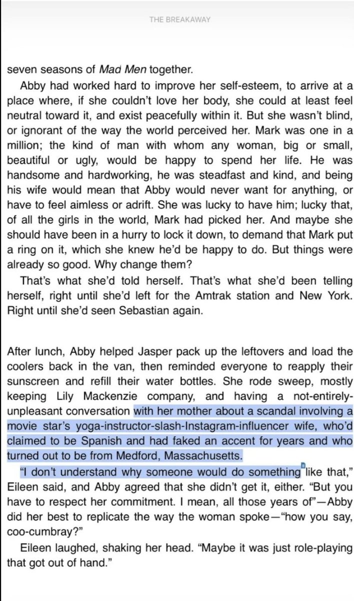 smallerpepino's tweet photo. Big huge congrats to @jenniferweiner for her fabulous new #book #TheBreakaway โจ๏ธ I'm especially loving this page. Reminds me of someone ๐ค๐ฅ #hilariabaldwin #alecbaldwin #stillnotspanish #rust #FYP #Reddit #snark #Fraudwins #LOL #pepino #everyoneknows #apologize #coocumbray ๐ https://t.co/CR9jm9I3mH