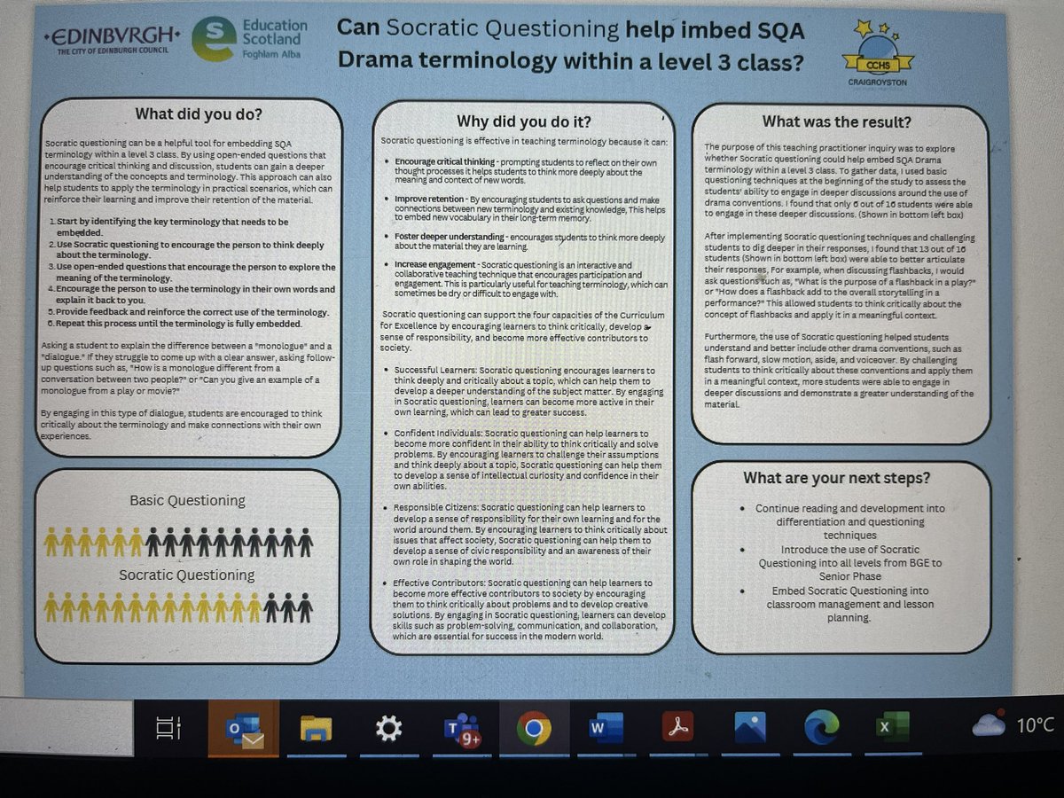 ManagerCec's tweet photo. Edinburgh probationers practitioner enquiries. I’m always amazed at the level of reflection and the variety of enquiry questions. Great stuff! @StThomasAqSec @CCHSEdinburgh @QueensferryHS https://t.co/6YljG629Jp