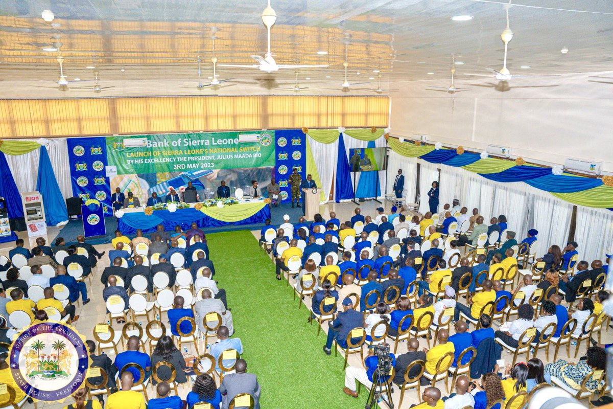 julius_maadabio's tweet photo. With the new National Payment Switch, rural populations can now make financial transactions using electronic card payments or other digital financial tools without enduring time-consuming and expensive trips to the nearest financial services center.

I’m glad to have completed this project within my first term as it has been a core priority of my administration from the start of our tenure in office. The speed at which we pushed for its completion should be taken as yet another sign of our dedicated “Tok and Do” commitment to the transformation of our beloved country.

We remain resolute in our efforts towards improving the lives of every Sierra Leonean, and creating the right environment for businesses to grow and thrive.

Thank you @WorldBank for sharing our vision and the generous support in implementing this project in #SierraLeone. ~ PART 2/2 

#TheNewDirectionAgenda

#SLPP4DEVELOPMENT🌴

#PAOPASALONE4BETTEH