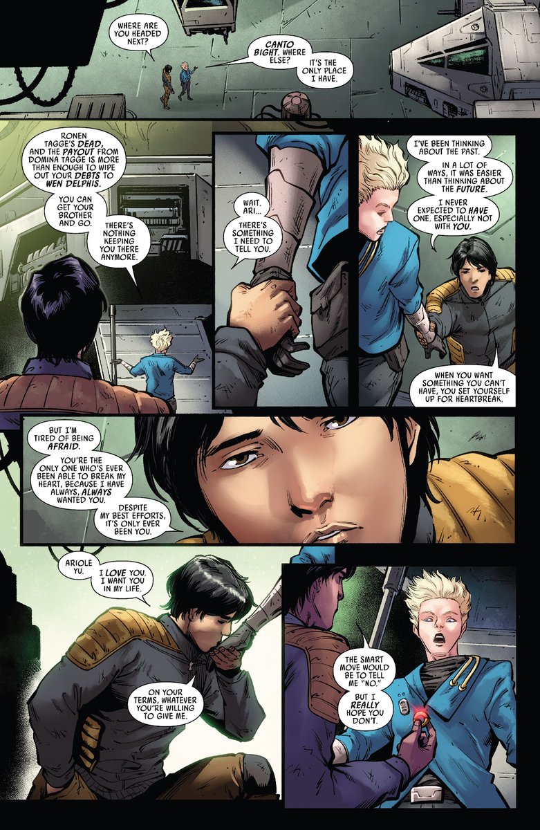 MaleLoveBR's tweet photo. #StarWars: #DoctorAphra #31 SPOILERS

#JustLucky and #ArioleYu are one step away from their ultimate happiness! 😭🥲🎉🥳

#MensLove #BoysLove #MLMSuperHeroes #SuperHeróisHAH #MaleLove #AmorMasculino #MenLovingMen #MLM #SGLMen #HAH #Androfilia #Androphilia #Achillean #Aquileano https://t.co/RacpUi3IZ9
