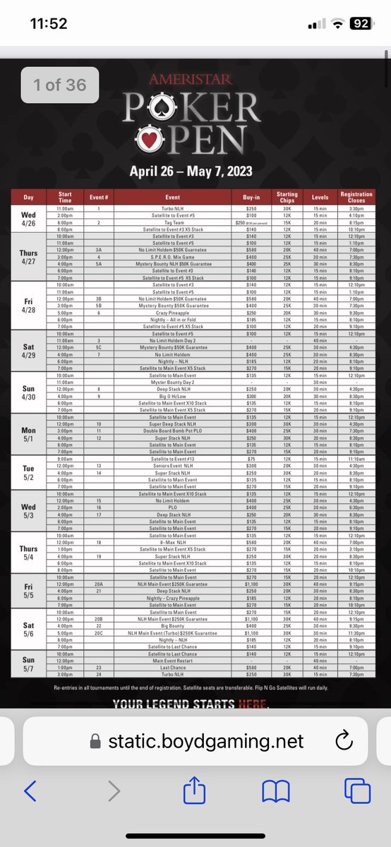250k guarantee $1100 tourney in STL this weekend <a href="/AmeristarSC/">Ameristar SC</a> ran by <a href="/DeucesElite/">Deuces Elite Poker Professionals</a>. Good structure.Soft fields including me. Come get it. Please retweet.<a href="/CraigWelko/">Craig Welko</a> <a href="/jgrimes42/">Jeff Grimes</a> <a href="/jsmith84poker/">Jerod Smith</a> <a href="/pokerdad44/">Jim Gidden</a> <a href="/RadoshGreg/">Greg Radosh</a> <a href="/MartyKinder/">Marty Kinder</a> <a href="/fatkidslowroll/">Nick LaFata</a> <a href="/nick_bouse/">Nick Bouse</a> <a href="/AudrainPoker/">Chris Audrain</a> <a href="/melissaey/">Melissa Smith</a>