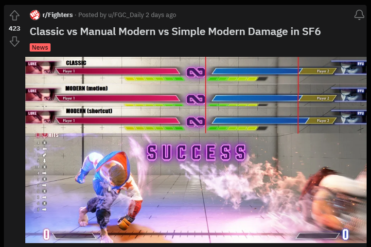 FightingGames Daily on Twitter "Classic vs Modern Control Damage in