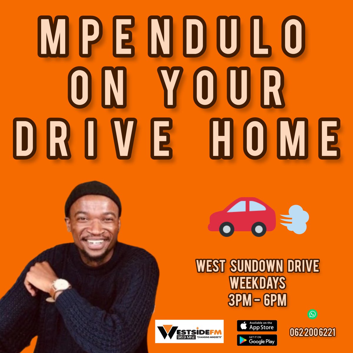 MpenduloTweets's tweet image. We take you home for the next 2 days😁😄

Westside FM 98.9 #ChangingMindsets and the way you drive back home 😄😉

Join me Thursday and Friday at 3PM - 6PM:

westsidefmlive.co.za

l e t ' s   g o o o o o ! ! !