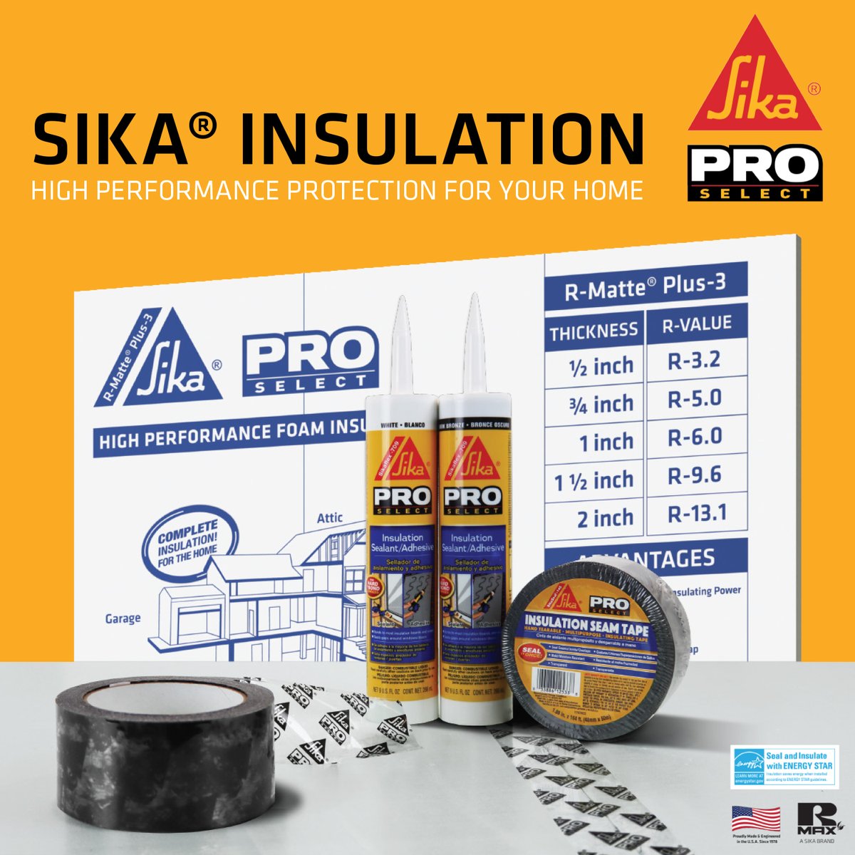 🚨🚨 NEW 🚨🚨 from Sika Pro Select! 
High performance 💪 #insulation products for your 🏡 Get your sealant/adhesive &amp; multipurpose seam tape at your local home improvement store today! 

Learn more about these products and where to purchase here: bit.ly/3S8Hqpg