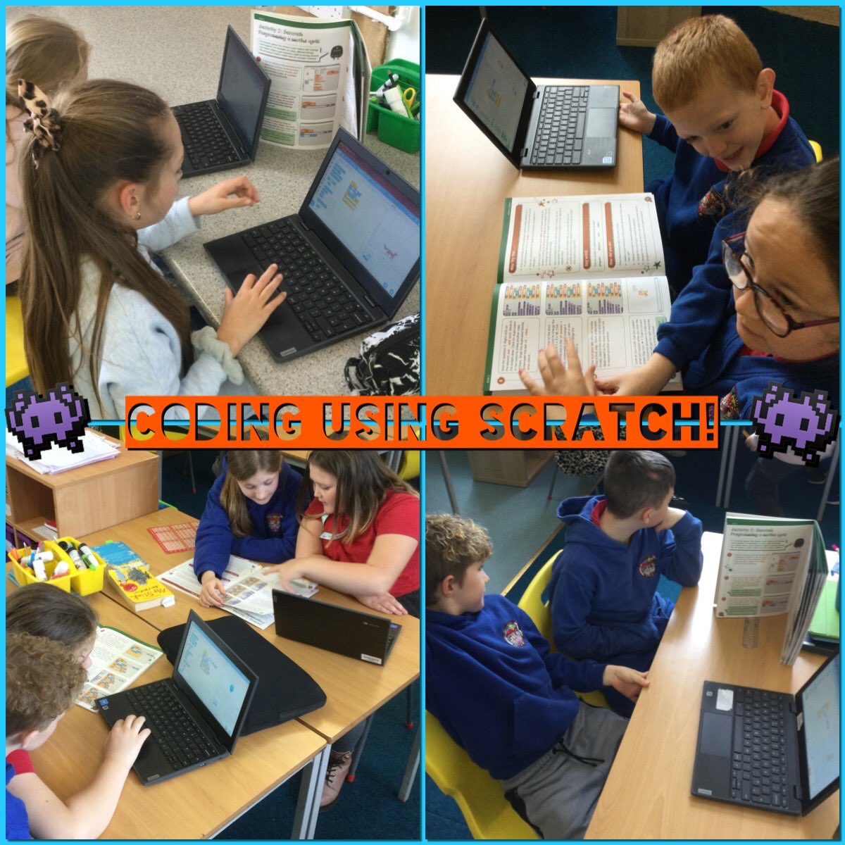 PPS_Eira's tweet image. #DosbarthEira had fun completing @scratch challenges last Friday 👾 They had to follow instructions to create a fun maths game. If there were errors, they had to problem-solve to fix them. Gwaith da! @Phip_Primary #phipdcf
