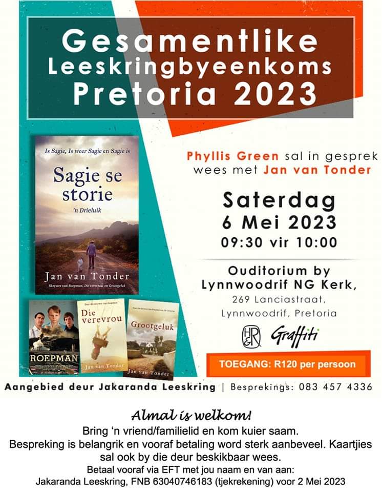Kom kuier saam Saterdag! #afrikaans #graffitiboeke #griffelgram #readabook #leeskringe #sagiesestorie <a href="/PhyllisGreen/">Phyllis Green</a> @NBPublishers <a href="/Leonievrensburg/">Leonie van Rensburg</a>