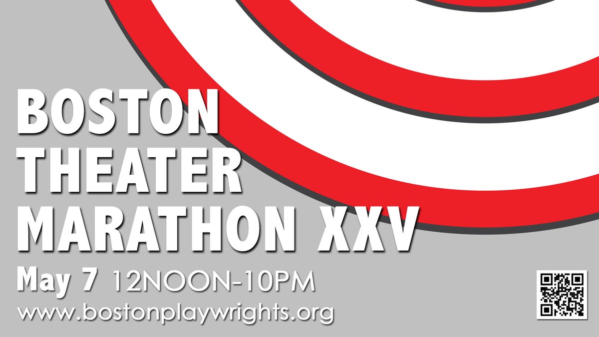 Boston Theater Marathon XXV, presented by Boston Playwrights’ Theatre is this Sunday, May 7th!

We will be presenting alongside <a href="/PorchArts/">The Front Porch Arts</a> from 2pm-4pm.

Check out their page for details: <a href="/PlaywrightsBPT/">Boston Playwrights'</a>

#BTM25, #BTMXXV, #BUarts, #NEthtr