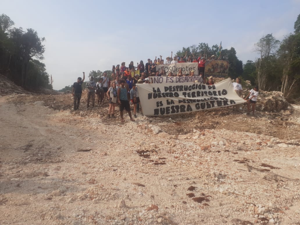 CNI_Mexico's tweet photo. La construcción del mal llamado tren maya destruye a su paso la reserva ejidal Much Kanan K'aax en Felipe Carrillo Puerto, rellenando humedales y talando la selva maya. https://t.co/0L7qdpde1G