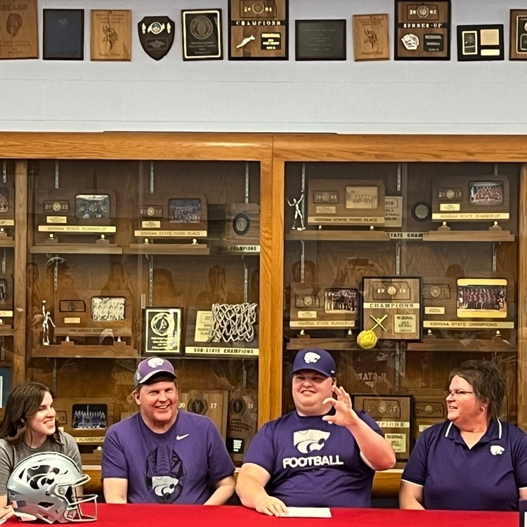 Congrats to Jacob for signing as an equipment manager for KSU football!