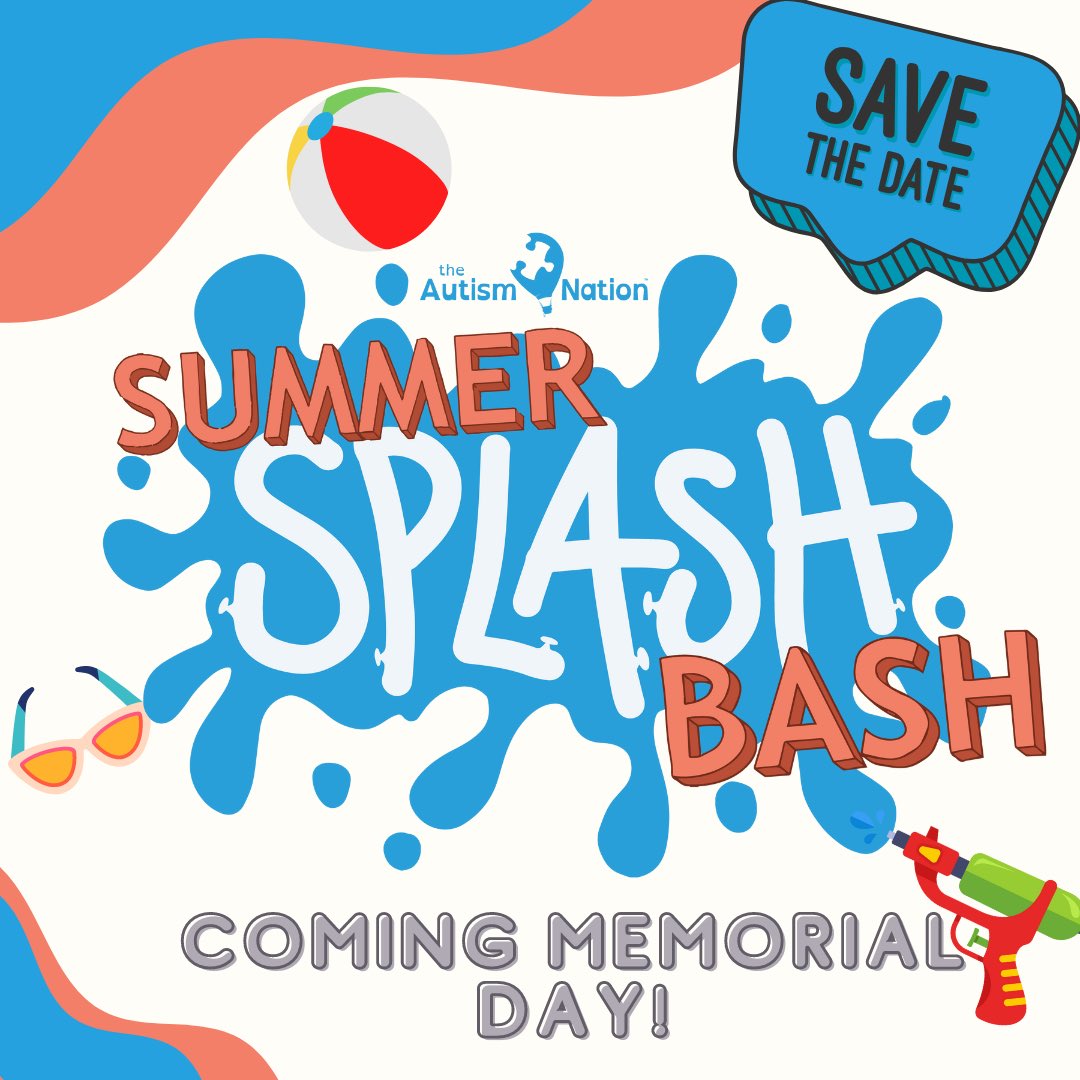 TheAutismNation's tweet photo. Our next BIG event on the calendar is SUMMER SPLASH BASH! Save the date!
#autismnation #SummerVibes https://t.co/zL0t2uo0v4