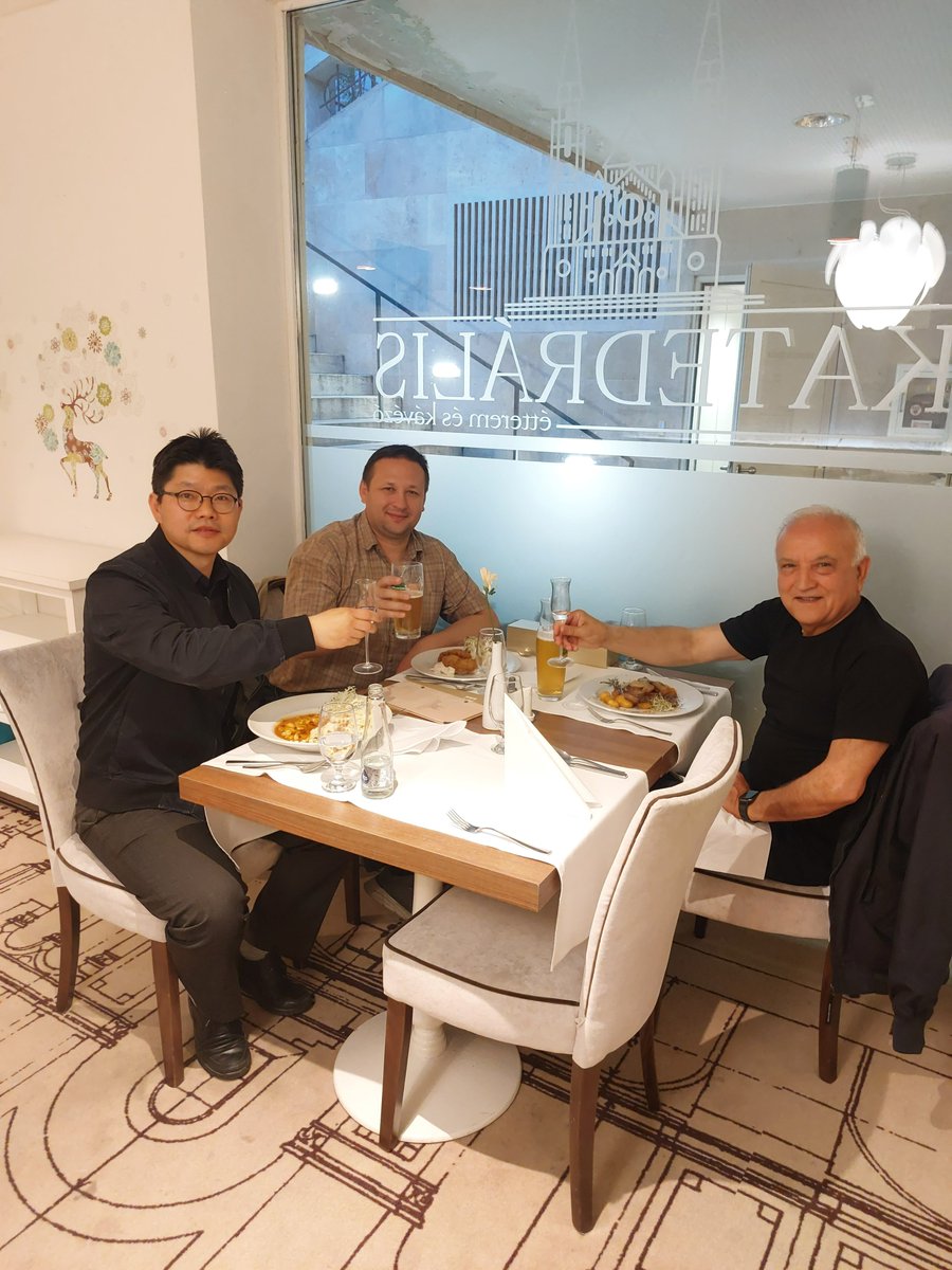 The kick off meeting of ENSIGN Project started with a good dinner with Mingdong <a href="/iNANO_AarhusUni/">iNANO - Interdisciplinary Nanoscience Center</a> and Kostadin <a href="/Kostadingk/">Kostadin Kostadinov</a> <a href="/BgSciencesBAS/">Bulgarian Academy of Sciences</a> in <a href="/szegedvaros/">Szeged Város</a> #MSCA #nanoscopy #meeting 
europa.eu/!pcqgFc