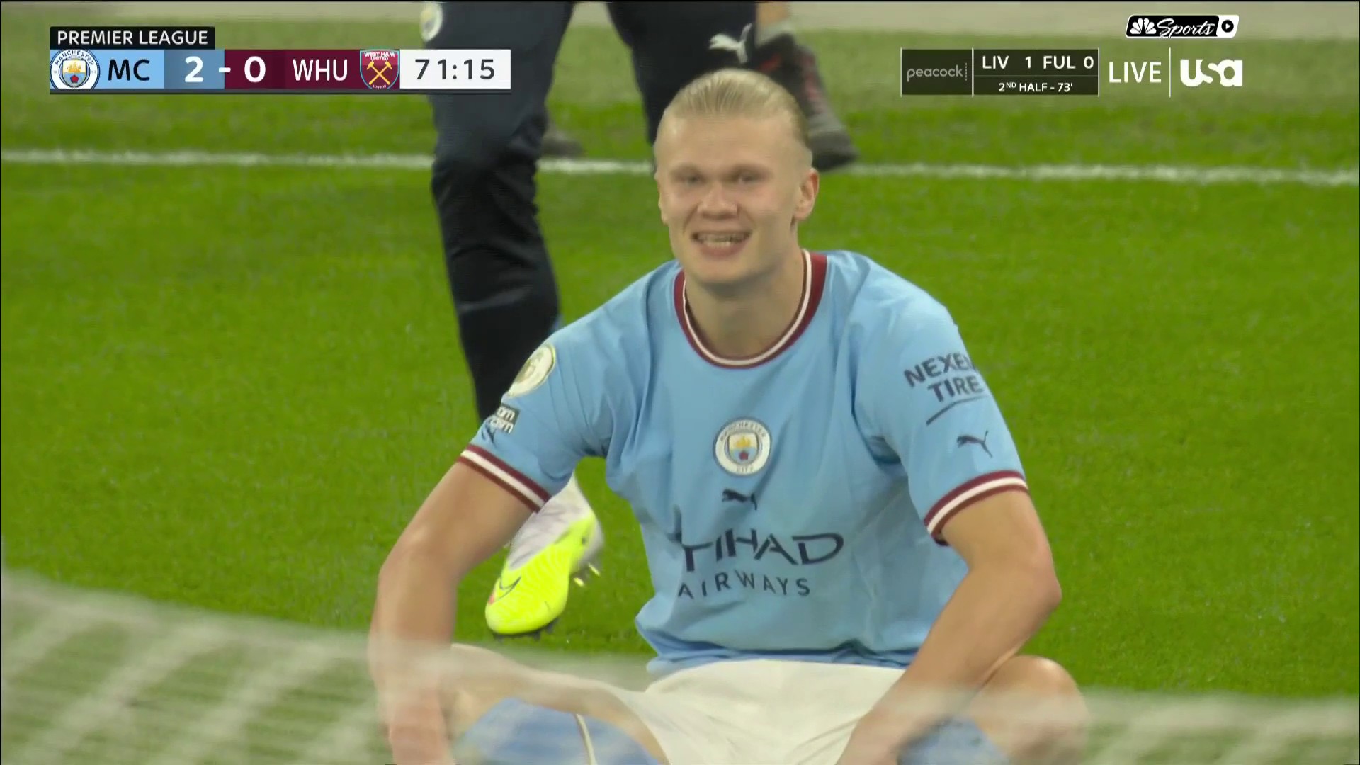 ERLING HAALAND BREAKS THE PREMIER LEAGUE SINGLE SEASON GOAL-SCORING RECORD!

📺: @USANetwork | #MCIWHU”