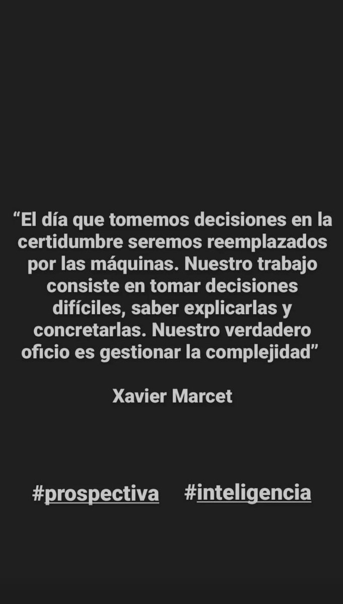 Reflexión de <a href="/XavierMarcet/">Xavier Marcet</a> al hilo de lo que hemos compartido hoy en <a href="/fundacionTef/">Fundación Telefónica</a> <a href="/revistatelos/">Revista Telos</a> <a href="/prensa14/">Juan M. Zafra</a> sobre el futuro del trabajo y el impacto #digital. La gestión de la incertidumbre, como valor intrínseco en la capacidad creadora y resolutiva del ser humano #prospectiva