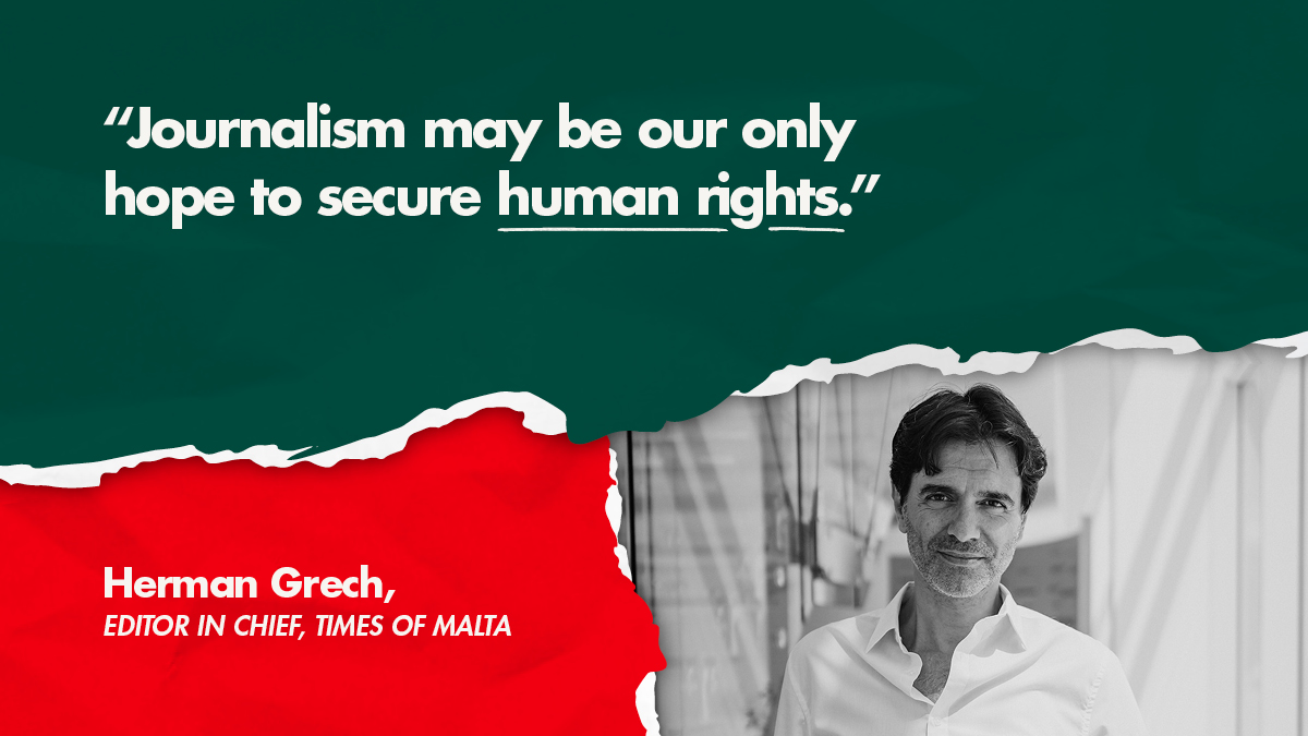 UNHumanRights's tweet photo. For journalists, the price paid for telling the truth is far too high.

“Freedom of expression &amp; the quest for basic truth is being threatened,” says @Earthling70.

When journalists are targeted &amp; attacked, human rights are at stake.

https://t.co/v9i8CeJdgI
#WorldPressFreedomDay https://t.co/QFpcLfvNl4