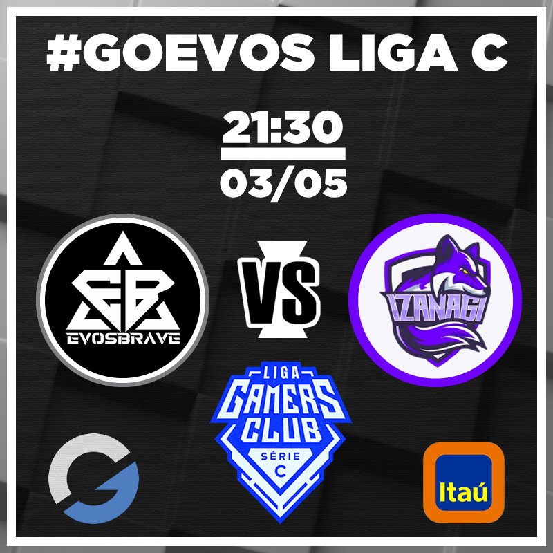 evosbrave's tweet photo. Hoje tem jogo!!!
Pela Série C @GamersClubCS
VERSUS COMCAM e @izanagiesports
Transmissão: https://t.co/yKvFwmG0wP
#GoEVOS #GamersClub #CSGO #CS2 #EVOSBRAVE #EVOSSTAR https://t.co/bMp69KC03L