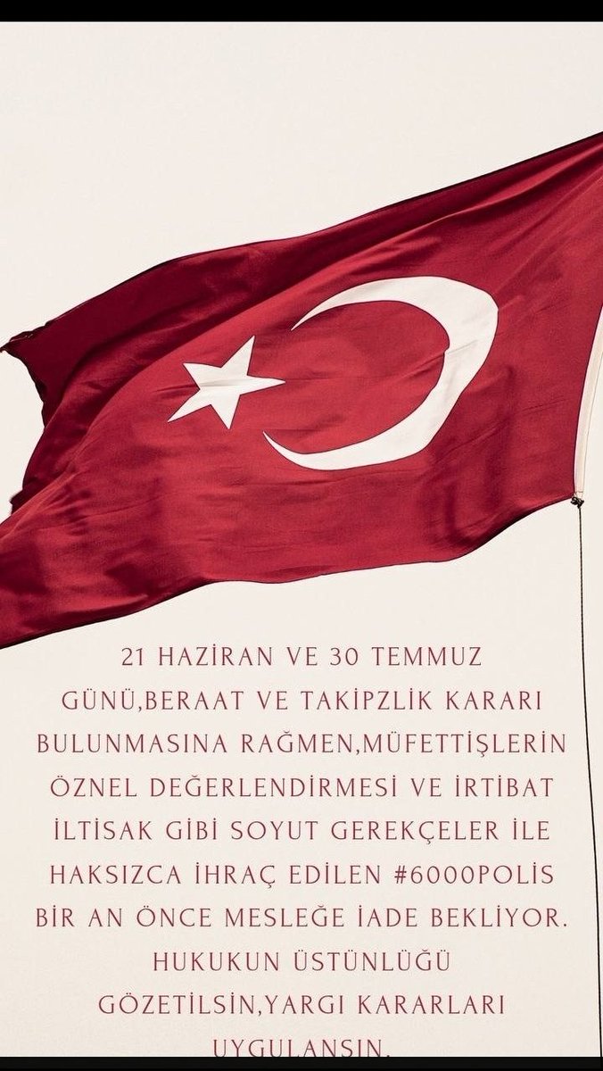 <a href="/EmineErdogan/">Emine Erdoğan</a> Gönül verenlerin gönlünü kırdılar, kıymet verenlere kıydılar.Fetönün bile kazanılması zor diye kodladığı  beraat takipsizlik almış vatan sevdalısı polis memurlarını müfettiş raporu ile ihraç ettiler hem de seçime az zaman kala sesimiz arşa çıktı #6000polismüfettişmağduru