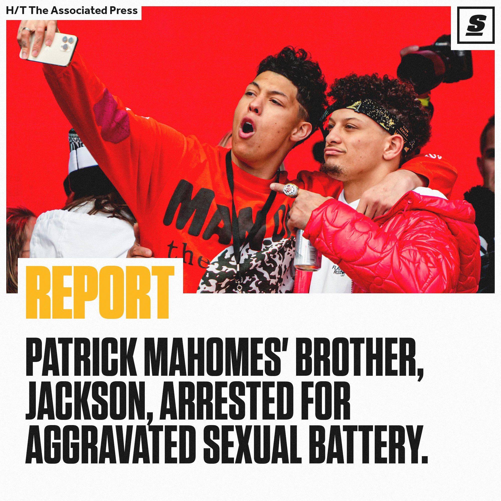 theScore on X: Patrick Mahomes' brother, Jackson Mahomes, has been  arrested.   / X
