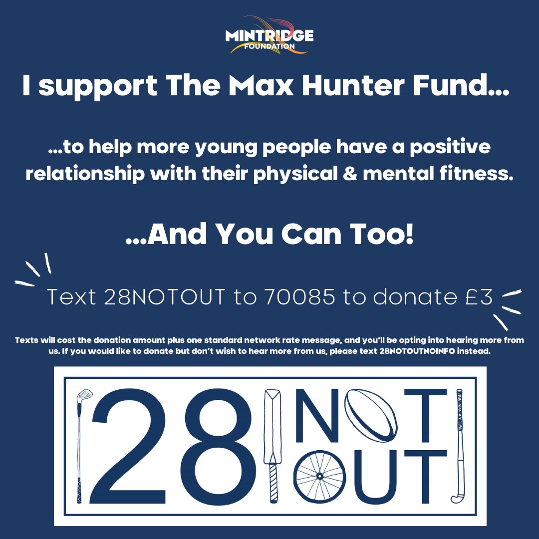 Nigelrefowens's tweet photo. The @mintridgefdn is determined to change the narrative around suicide and mental health in memory of Max Hunter. Being part of this programme at @hartpury last night was very special.
You can support too!
Text 28NOTOUT to 70085 to donate £3
#ForMaxy #28NotOut #MentalHealth https://t.co/UdhGPtsLfm