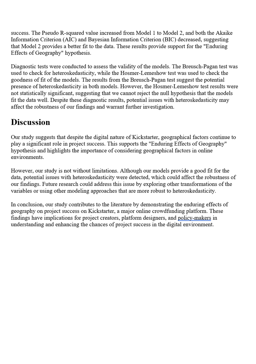 emollick's tweet photo. GPT generated this academic paper from a dataset in 30 minutes.

It  may not be a blockbuster but it tests something kind of interesting in a sophisticated way - in short, it may be publishable, somewhere.

The text is prone to hallucinations, but the data analysis less so. 1/2 https://t.co/TmzEDCnrB6