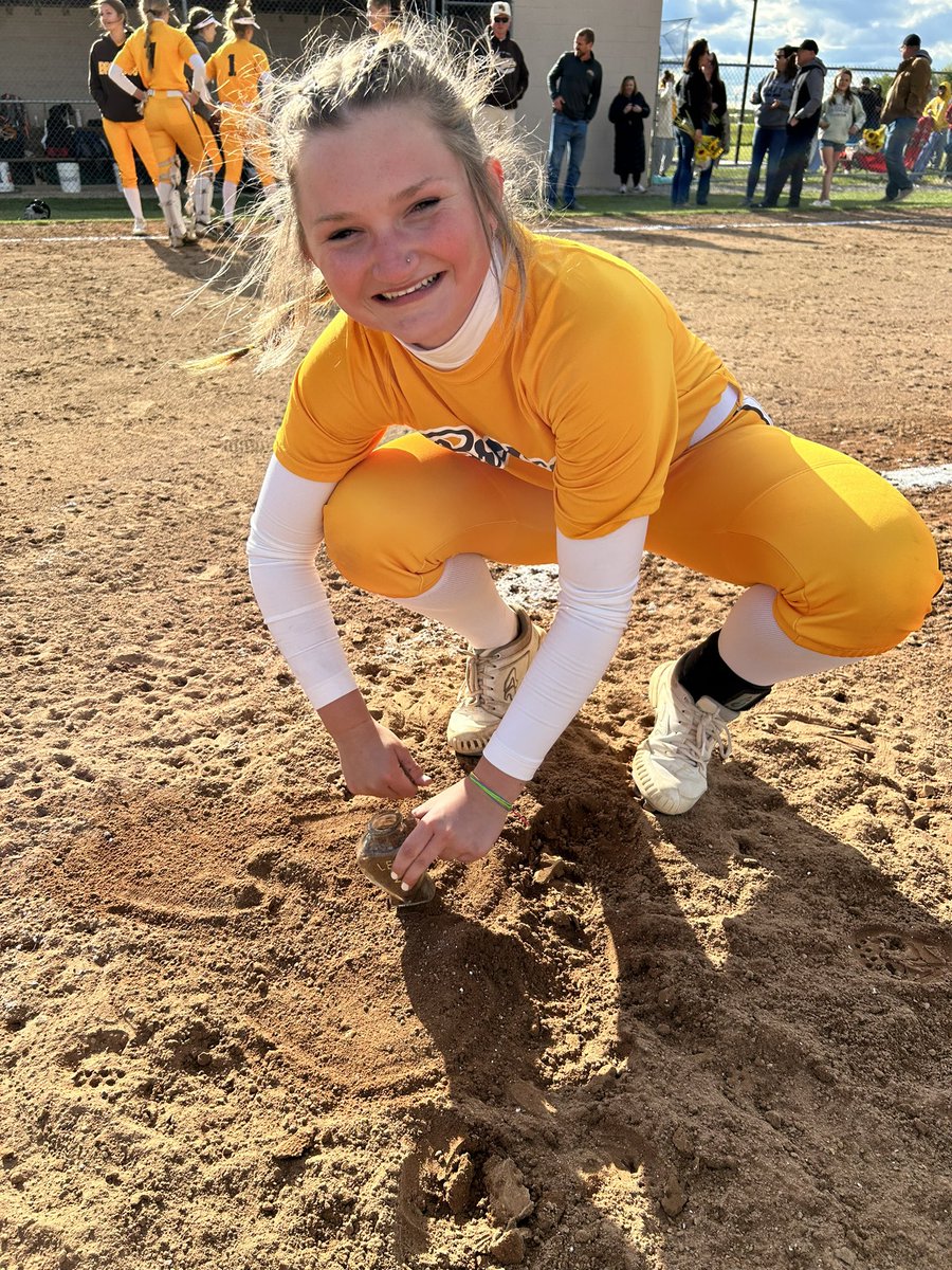 WBHSsoftball's tweet photo. Still the best senior night tradition!! Taking a little bit of Bronco softball with you! https://t.co/TLJODuK8yD