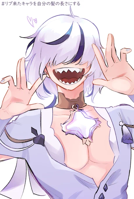 #リプ来たキャラを自分の髪の長さにする  ブレイドちゃんです!リプありがとうございました～!!