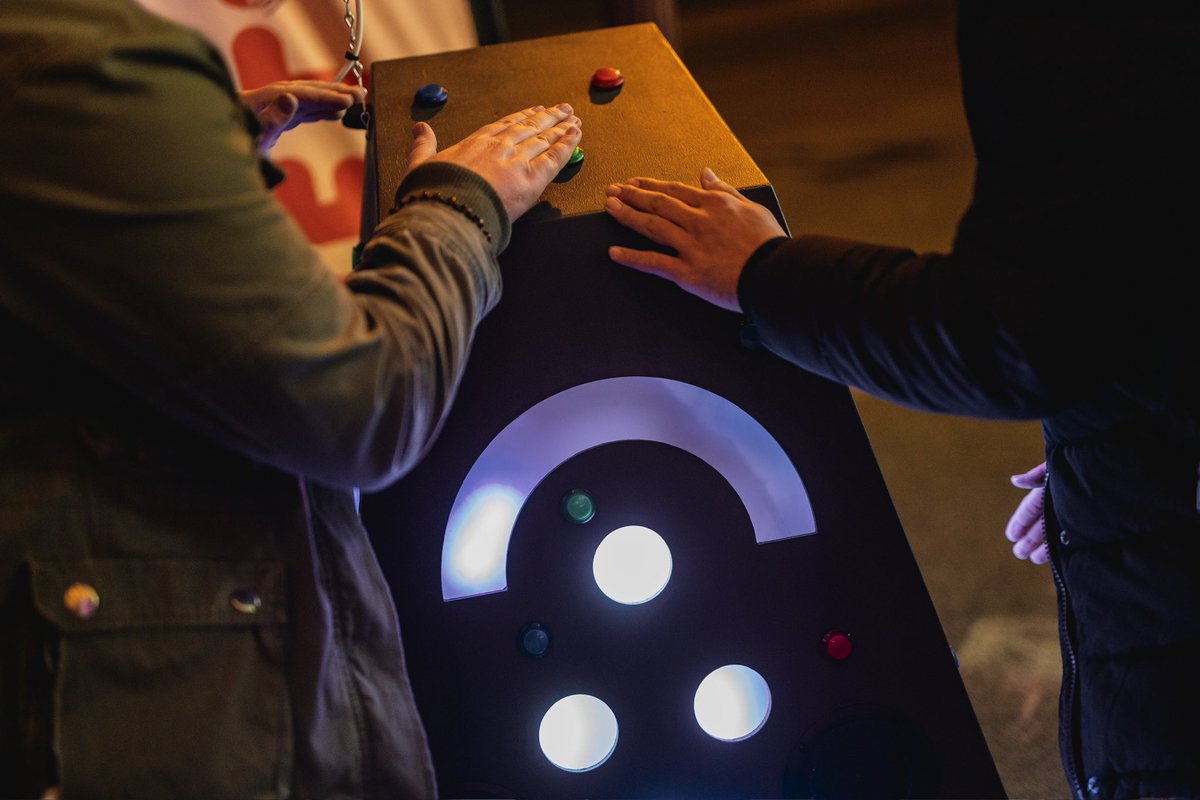 Jukebot is back for one weekend only @acmionline as part of ACMI Audience Lab! ￼￼￼ Sat 6 & Sun 7 May 2023 11am – 4pm ACMI foyer @MachineLabel @tiasu @troy_innocent #melbourne #playablecity #publicart #musicgame #urbanplay #placemaking #acid #bittunes #techno