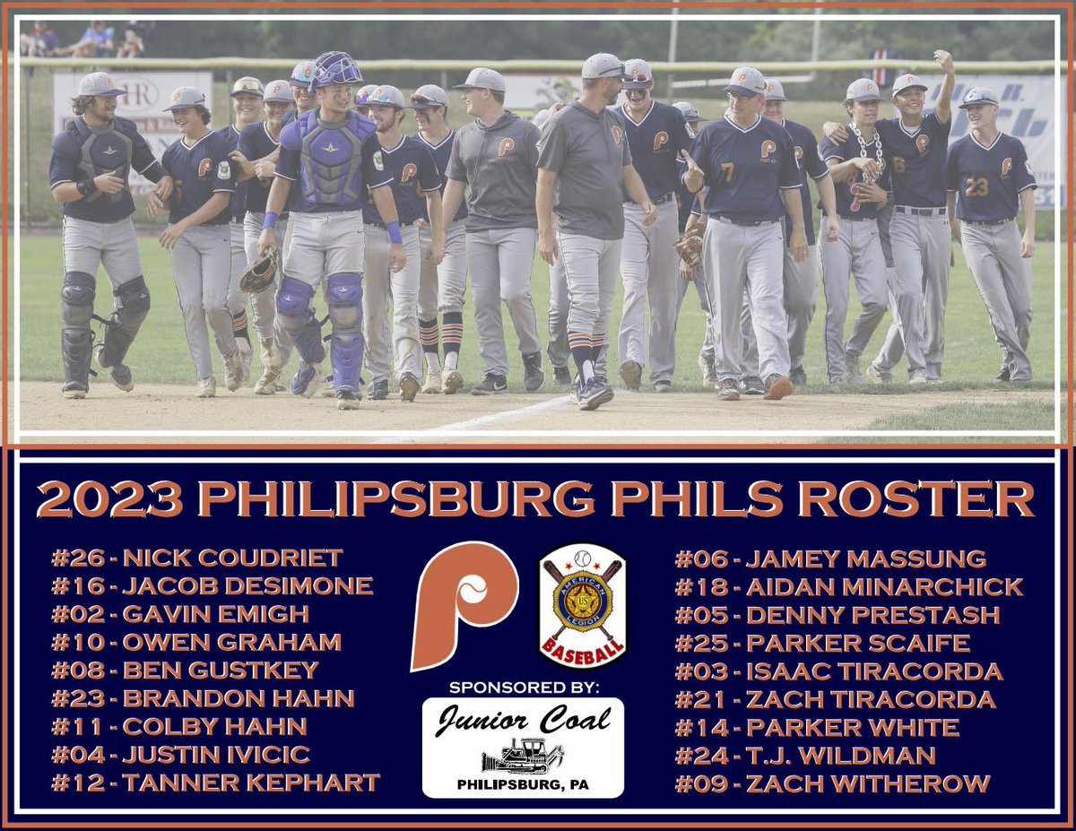 pburgphils_437's tweet photo. Roster is set for our 2023 Campaign! @palegionball @BaseballRegion @legionbaseball #WhyNotUs https://t.co/VdVlv4KQij