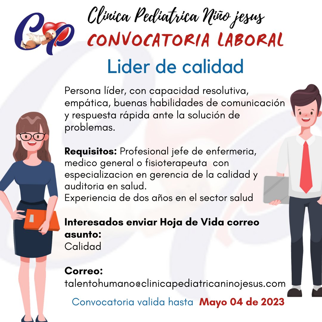 CPNinoJesus's tweet photo. convocatoria laboral https://t.co/UsBiWUmloV