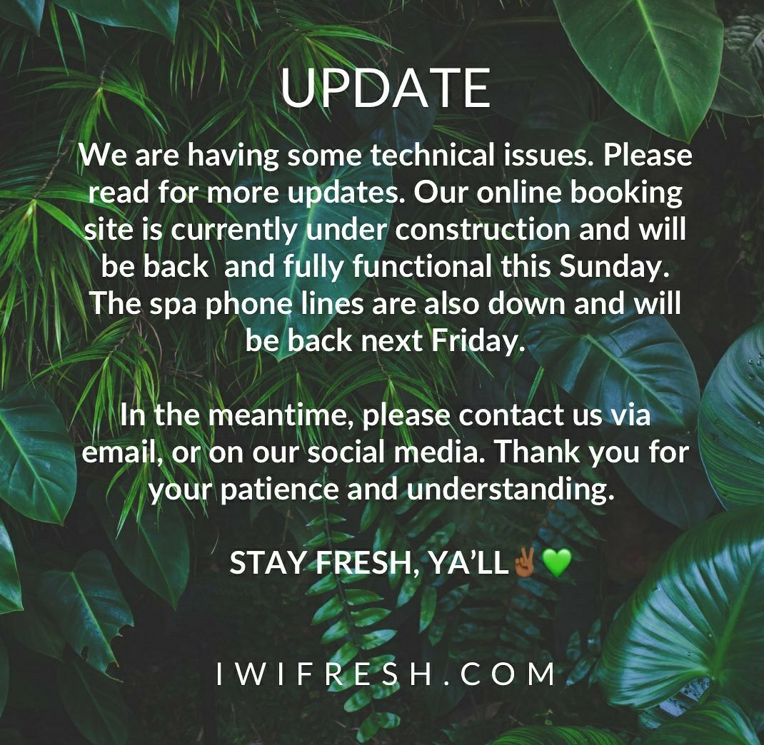 We apologize for any inconvenience, however this would not affect our opening day on Friday 5/5 at 11am.

We are excited to show you around our new location.