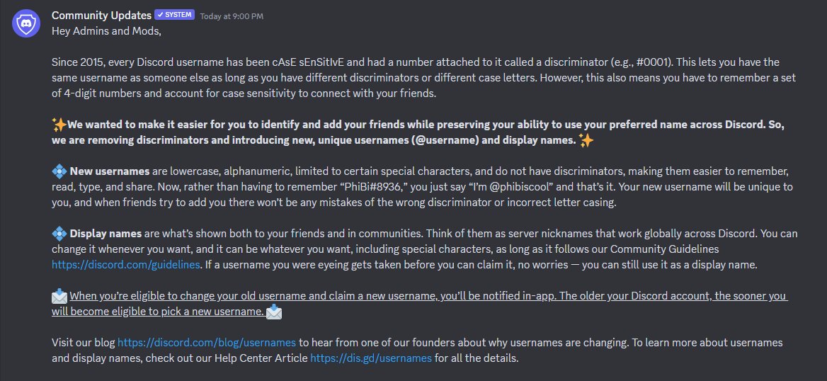 New Usernames & Display Names – Discord